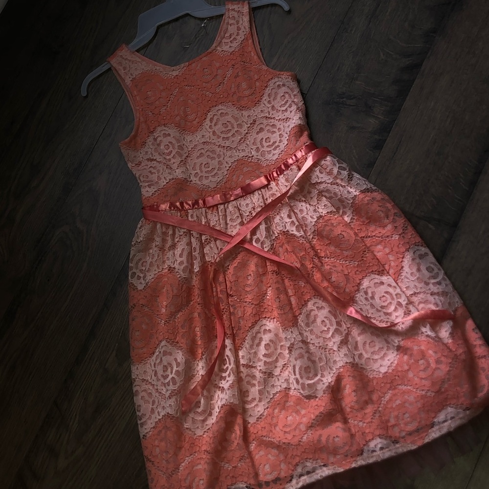 Girls Pink and Peach Dress